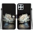 For Honor X8 Crystal Texture Colored Drawing Leather Phone Case(Crystal Peony) - 1