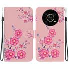 For Honor X9 5G Crystal Texture Colored Drawing Leather Phone Case(Cherry Blossoms) - 1