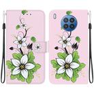 For Honor 50 Lite Crystal Texture Colored Drawing Leather Phone Case(Lily) - 1