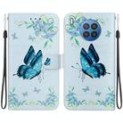 For Honor 50 Lite Crystal Texture Colored Drawing Leather Phone Case(Blue Pansies) - 1