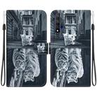 For Honor 20 / Huawei nova 5T Crystal Texture Colored Drawing Leather Phone Case(Cat Tiger Reflection) - 1