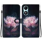 For Honor X5 Plus / Play 40C Crystal Texture Colored Drawing Leather Phone Case(Purple Peony) - 1