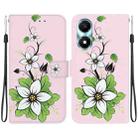 For Honor X5 Plus / Play 40C Crystal Texture Colored Drawing Leather Phone Case(Lily) - 1