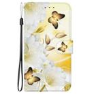 For Honor 200 Pro Crystal Texture Colored Drawing Leather Phone Case(Gold Butterfly Epiphyllum) - 3