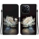 For Honor Play 60 Plus Crystal Texture Colored Drawing Leather Phone Case(Crystal Peony) - 1