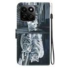 For Honor Play 60 Plus Crystal Texture Colored Drawing Leather Phone Case(Cat Tiger Reflection) - 3