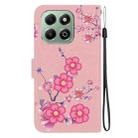 For Honor X6b Crystal Texture Colored Drawing Leather Phone Case(Cherry Blossoms) - 3