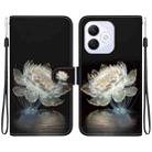 For Honor X60i Crystal Texture Colored Drawing Leather Phone Case(Crystal Peony) - 1