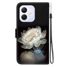 For Honor X60i Crystal Texture Colored Drawing Leather Phone Case(Crystal Peony) - 3