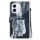 For Honor X60i Crystal Texture Colored Drawing Leather Phone Case(Cat Tiger Reflection) - 3