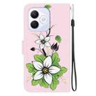 For Honor X60i Crystal Texture Colored Drawing Leather Phone Case(Lily) - 3