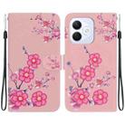 For Honor X60i Crystal Texture Colored Drawing Leather Phone Case(Cherry Blossoms) - 1