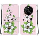 For Honor Magic7 Crystal Texture Colored Drawing Leather Phone Case(Lily) - 1