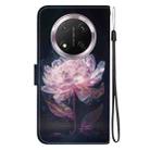 For Honor X9c Crystal Texture Colored Drawing Leather Phone Case(Purple Peony) - 3