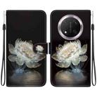 For Honor X9c Crystal Texture Colored Drawing Leather Phone Case(Crystal Peony) - 1