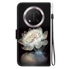 For Honor X9c Crystal Texture Colored Drawing Leather Phone Case(Crystal Peony) - 3