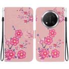 For Honor X9c Crystal Texture Colored Drawing Leather Phone Case(Cherry Blossoms) - 1