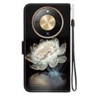 For Honor X70 5G Crystal Texture Colored Drawing Leather Phone Case(Crystal Peony) - 3
