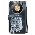 For Honor X70 5G Crystal Texture Colored Drawing Leather Phone Case(Cat Tiger Reflection) - 3