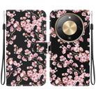 For Honor X70 5G Crystal Texture Colored Drawing Leather Phone Case(Plum Bossom) - 1