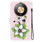 For Honor X70 5G Crystal Texture Colored Drawing Leather Phone Case(Lily) - 3
