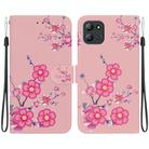 For Infinix Hot 11 2022 Crystal Texture Colored Drawing Leather Phone Case(Cherry Blossoms) - 1