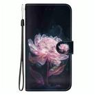 For Infinix Hot 12 Crystal Texture Colored Drawing Leather Phone Case(Purple Peony) - 2