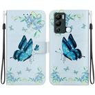 For Infinix Hot 12i Crystal Texture Colored Drawing Leather Phone Case(Blue Pansies) - 1