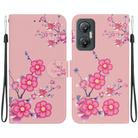 For Infinix Hot 20 5G Crystal Texture Colored Drawing Leather Phone Case(Cherry Blossoms) - 1