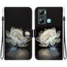 For Infinix Hot 20i Crystal Texture Colored Drawing Leather Phone Case(Crystal Peony) - 1