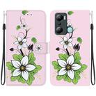 For Infinix Hot 20i Crystal Texture Colored Drawing Leather Phone Case(Lily) - 1