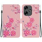For Infinix Hot 30 Crystal Texture Colored Drawing Leather Phone Case(Cherry Blossoms) - 1
