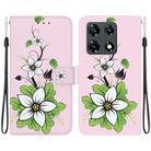 For Infinix Note 30 Pro Crystal Texture Colored Drawing Leather Phone Case(Lily) - 1