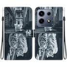 For Infinix Note 30 VIP Crystal Texture Colored Drawing Leather Phone Case(Cat Tiger Reflection) - 1