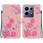 For Infinix Note 30 VIP Crystal Texture Colored Drawing Leather Phone Case(Cherry Blossoms) - 1