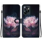 For Infinix Zero 20 X6821 Crystal Texture Colored Drawing Leather Phone Case(Purple Peony) - 1