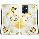 For Infinix Zero 20 X6821 Crystal Texture Colored Drawing Leather Phone Case(Gold Butterfly Epiphyllum) - 1