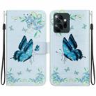 For Infinix Zero 20 X6821 Crystal Texture Colored Drawing Leather Phone Case(Blue Pansies) - 1