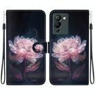 For Infinix Note 12 G96 X670 Crystal Texture Colored Drawing Leather Phone Case(Purple Peony) - 1