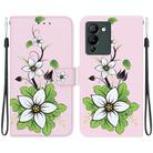 For Infinix Note 12 G96 X670 Crystal Texture Colored Drawing Leather Phone Case(Lily) - 1