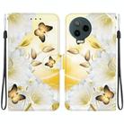 For Infinix Note 12 Pro 4G Crystal Texture Colored Drawing Leather Phone Case(Gold Butterfly Epiphyllum) - 1