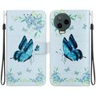 For Infinix Note 12 Pro 4G Crystal Texture Colored Drawing Leather Phone Case(Blue Pansies) - 1