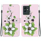 For Infinix Note 12 Pro 5G Crystal Texture Colored Drawing Leather Phone Case(Lily) - 1