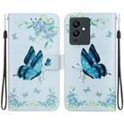 For Infinix Note 12 Pro 5G Crystal Texture Colored Drawing Leather Phone Case(Blue Pansies) - 1