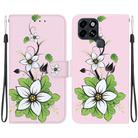 For Infinix Smart 6 Crystal Texture Colored Drawing Leather Phone Case(Lily) - 1