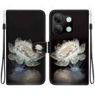 For Infinix Smart 7 HD Crystal Texture Colored Drawing Leather Phone Case(Crystal Peony) - 1