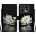 For Infinix GT 20 Pro Crystal Texture Colored Drawing Leather Phone Case(Crystal Peony) - 1
