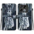 For Infinix GT 20 Pro Crystal Texture Colored Drawing Leather Phone Case(Cat Tiger Reflection) - 1