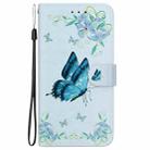 For Infinix Note 40 Pro 5G / 40 Pro 4G Crystal Texture Colored Drawing Leather Phone Case(Blue Pansies) - 3