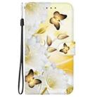 For Infinix Note 40 Pro+ 5G Crystal Texture Colored Drawing Leather Phone Case(Gold Butterfly Epiphyllum) - 3